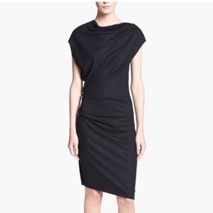 Helmut Lang Black Asymmetrical Dress